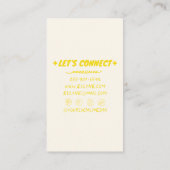 Eleganter handgezogener Retro Sommer Visitenkarte (Rückseite)