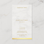 Eleganter Handschrift Name Moderne Gold und Marmor Visitenkarte (Rückseite)