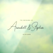 Eleganter, handschriftlicher Schriftart, Hochzeit Fensteraufkleber (Blatt 3)