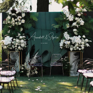 Eleganter, handschriftlicher Schriftart, Hochzeit Fensteraufkleber