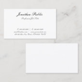 Eleganter Handskripttext Minimalistisch Modern ein Visitenkarte (Vorne/Hinten)