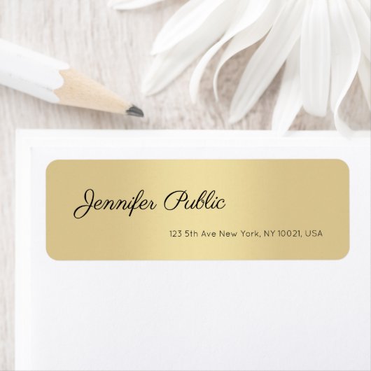 Eleganter Handskripttext Moderner einfacher Gold-C (Insitu)