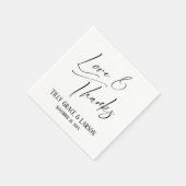 Eleganter Handwriting-Schriftart Typografie Liebe  Serviette (Ecke)