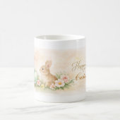 Eleganter Happy Easter Becher – anpassbar  Kaffeetasse (Mittel)