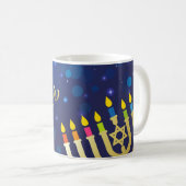 Eleganter Happy-Hanukka-Becher Kaffeetasse (VorderseiteRechts)