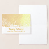 Eleganter Happy Holidays Winter Business Holiday Folienkarte (Anzeige)