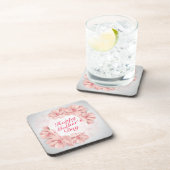 Eleganter Happy Mother Day Floral Frame Untersetze Getränkeuntersetzer (Rechte Seite)