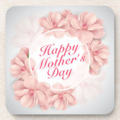 Eleganter Happy Mother Day Floral Frame Untersetze Getränkeuntersetzer (Vorderseite)
