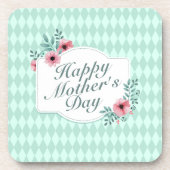Eleganter Happy Mother Day Floral Frame Untersetze Untersetzer (Vorderseite)