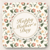 Eleganter Happy Mother Day Floral Frame Untersetze Untersetzer (Vorderseite)
