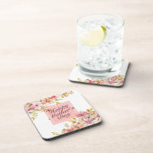 Eleganter Happy Mother Day Floral Frame Untersetze Untersetzer (Rechte Seite)