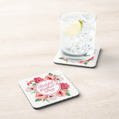 Eleganter Happy Mother Day Floral Frame Untersetze Untersetzer (Rechte Seite)