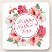 Eleganter Happy Mother Day Floral Frame Untersetze Untersetzer (Vorderseite)