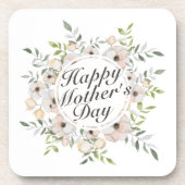 Eleganter Happy Mother Day Floral Frame Untersetze Untersetzer (Vorderseite)