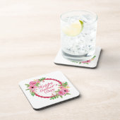 Eleganter Happy Mother Day Floral Frame Untersetze Untersetzer (Rechte Seite)