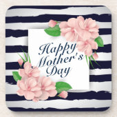 Eleganter Happy Mother Day Floral Frame Untersetze Untersetzer (Vorderseite)