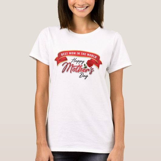 Eleganter Happy Mother Day T - Shirt (Vorderseite)