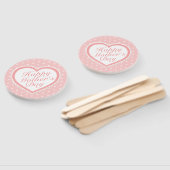 Eleganter Happy Mother's Day Pink Hearts Hand Fan Fächer (Non-assembled)