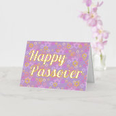 Eleganter Happy Passover Faltenfoil Urlaubskarte (Orchidee)