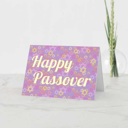 Eleganter Happy Passover Faltenfoil Urlaubskarte (Vorderseite)