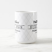 Eleganter Harlequin Personalisierter Trauzeuge Hoc Kaffeetasse (Mittel)