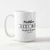 Eleganter Harlequin Personalisierter Trauzeuge Hoc Kaffeetasse (Links)