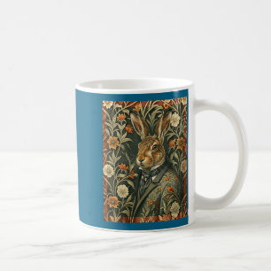 Eleganter Hase in Abendgarderobe vintage Wald Kaffeetasse