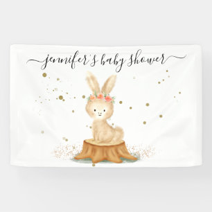 Eleganter Hase Kaninchen Wildtierfarm Waldtier Banner