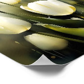 Eleganter Haufen von White Tulips in einem Serenen Poster (Ecke)