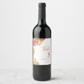 Eleganter Haupt Squeeze Citrus Hochzeitstisch Weinetikett (Vorderseite)