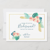 Eleganter hawaiianischer Hibiskus ist meine Brides Einladung (Vorderseite)