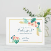 Eleganter hawaiianischer Hibiskus ist meine Brides Einladung (Stehend Vorderseite)