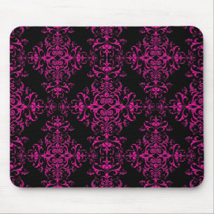 Eleganter heißer rosa und schwarzer viktorianische mousepad