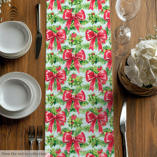 Eleganter heißer roter rosa preppy Weihnachtstisch Mittelgroßer Tischläufer