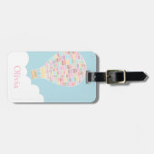 Eleganter Heißluft-Ballon-Reise-Gepäckanhänger Gepäckanhänger (Vorderseite horizontal)