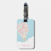 Eleganter Heißluft-Ballon-Reise-Gepäckanhänger Gepäckanhänger (Rückseite vertikal)