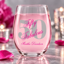 Eleganter heißrosa fünfzigster Geburtstag
