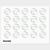 Eleganter hellblauer Baby Shower Aufkleber (Blatt)