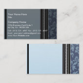 Eleganter hellblauer Damast Visitenkarte (Vorne/Hinten)