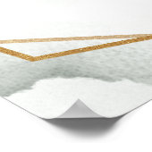 Eleganter, hellblauer Eukalyptus - Empfang Poster (Ecke)