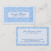 Eleganter, hellblauer Glitzer und Glitzern 2 Visitenkarte (Vorne/Hinten)
