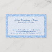 Eleganter, hellblauer Glitzer und Glitzern 2 Visitenkarte (Rückseite)