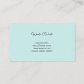 Eleganter hellblauer Glitzer Visitenkarte (Rückseite)