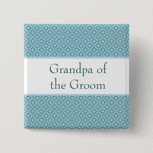 Eleganter hellblauer Name Button (Vorderseite)
