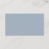 Eleganter hellblauer Schleifen-Perlen-Windel-Raffl Begleitkarte (Rückseite)