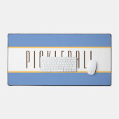 Eleganter, hellblauer weißer Streifen PICKLEBALL T Schreibtischunterlage (Tastatur & Maus)