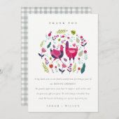 Eleganter, heller Bauernhof Blumenzwiebeln Hochzei Dankeskarte (Vorne/Hinten)