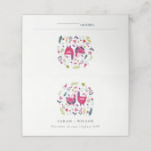 Eleganter, heller Bauernhof Blumenzwiebeln Hochzei Platzkarte (Außenseite Aufgefaltet)