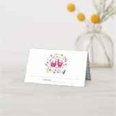 Eleganter, heller Bauernhof Blumenzwiebeln Hochzei Platzkarte (Rückseite)