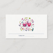 Eleganter, heller Bauernhof Blumenzwiebeln Hochzei Platzkarte (Rückseite)